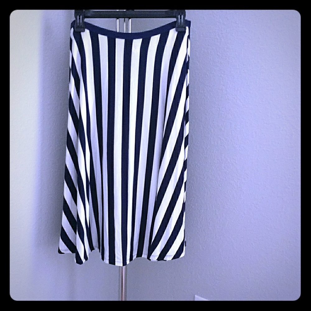 Fig & Blu Blue and white striped skirt